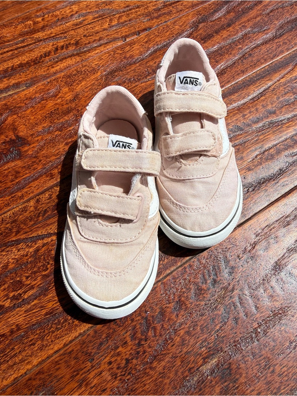 Vans Old Skool V Pink Double-Strap Kids Sneakers